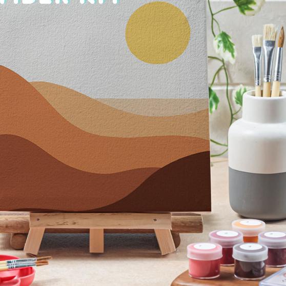 

Paint by number lukisan gurun dessert canvas 20x20 cm / painting kit - dessert02, 15x15cm