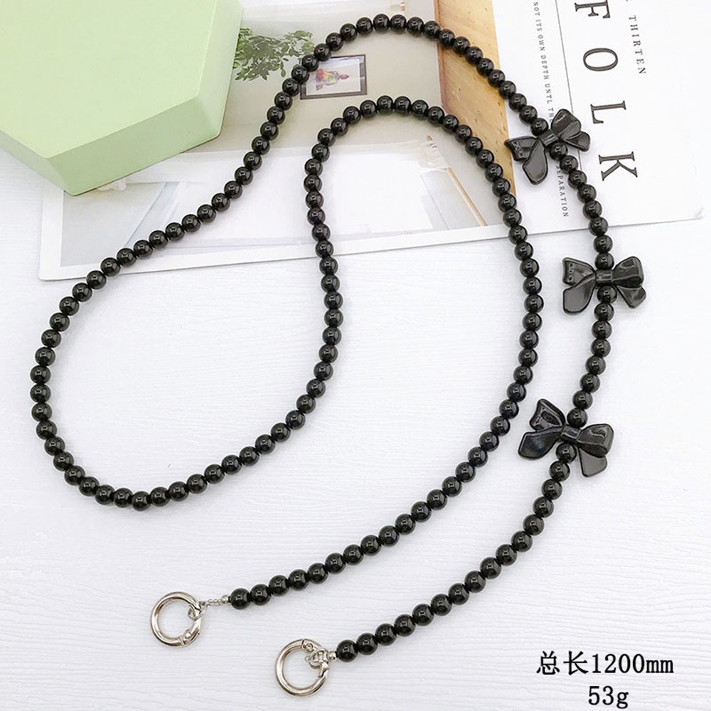 Tali lanyard anti Hilang Bahan Metal Aksen Mutiara Untuk Handphone