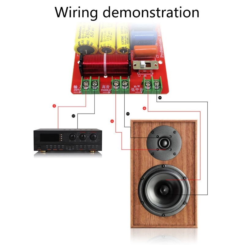 Bt 400W Murni Bass Subwoofer Crossover Frekuensi Distributor Pembagi Filter Crossover Speaker 2arah