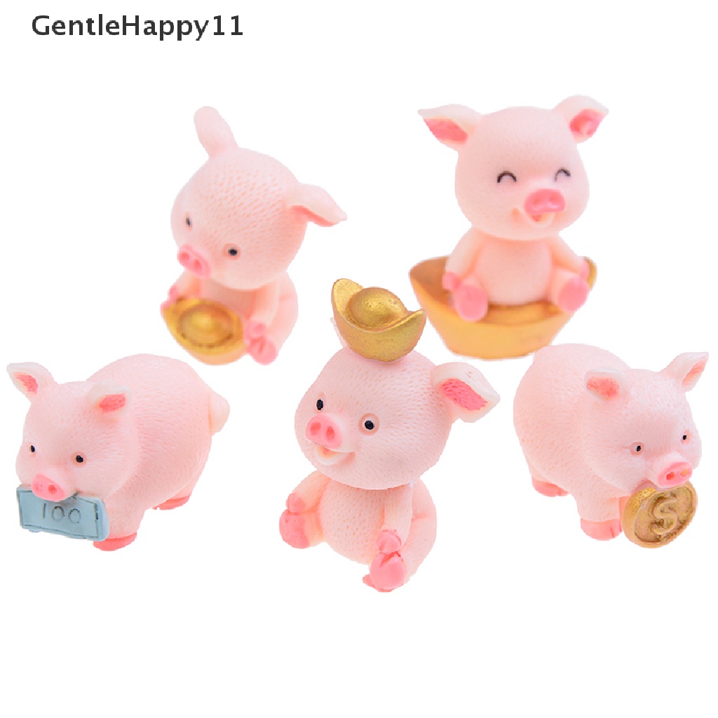 Gentlehappy 5pcs/set Babi Lucu Miniatur Hewan Hiasan Taman Diy Fairy Garden Decoration id