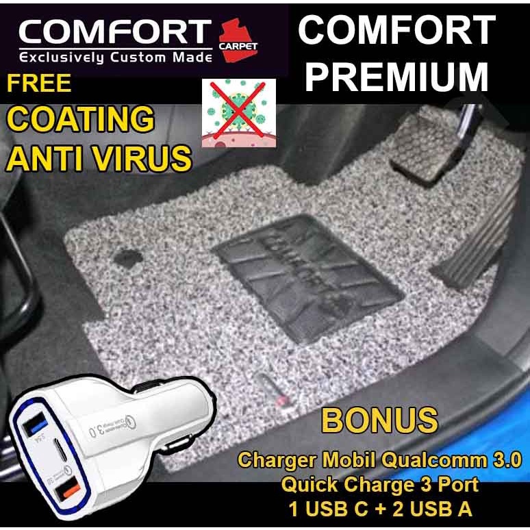 Karpet Mobil COMFORT Mazda 2 skyactiv 2013-Up 2baris bagasi Premium