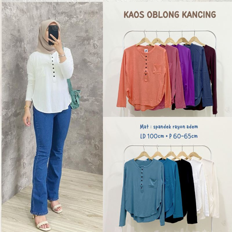Kaos lengan panjang / pakaian atasan wanita / kaos spandek wanita / kaos wanita / pakaian spandek wa