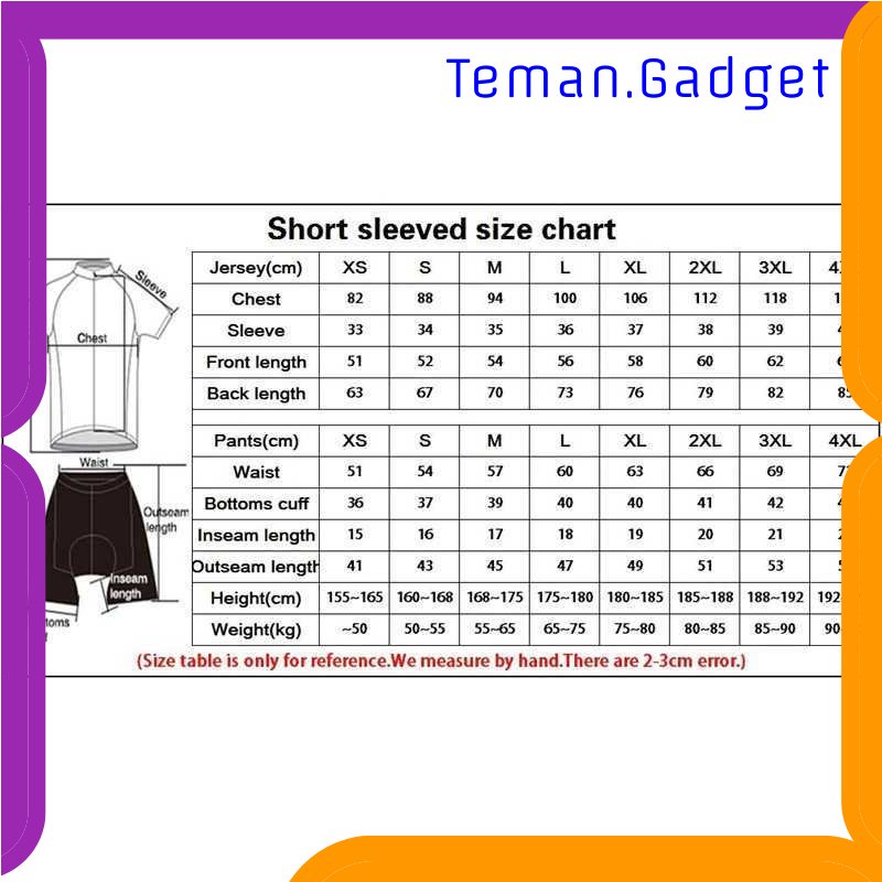 TG-SPD STRAVA Pakaian Olahraga Sepeda Pria Cycling Jersey Gel Padded - DBT034