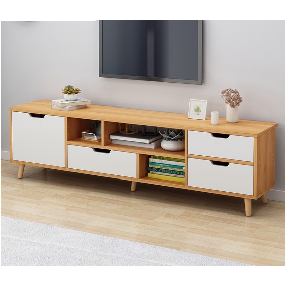 Meja TV Rak TV Minimalis Bufet TV Minimalis Kayu Modern Meja TV Kayu TV Serbaguna Minimalis Jumbo Me