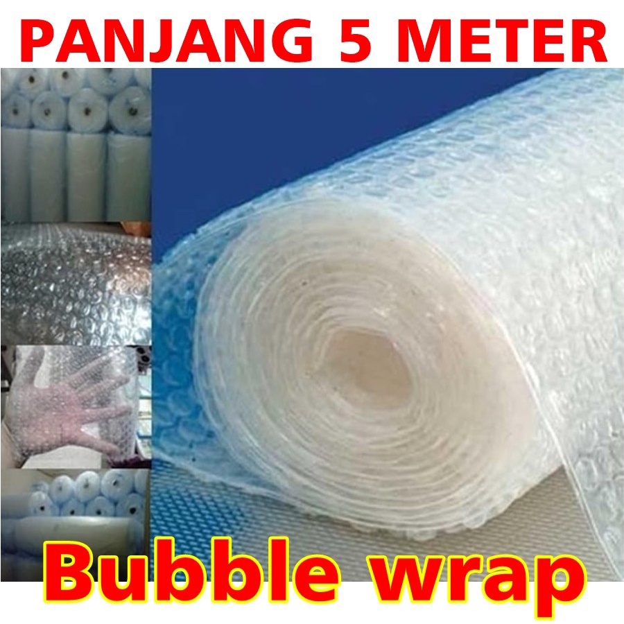 

Plastik bubble wrap gelembung 5 meter pelindung pengaman packing