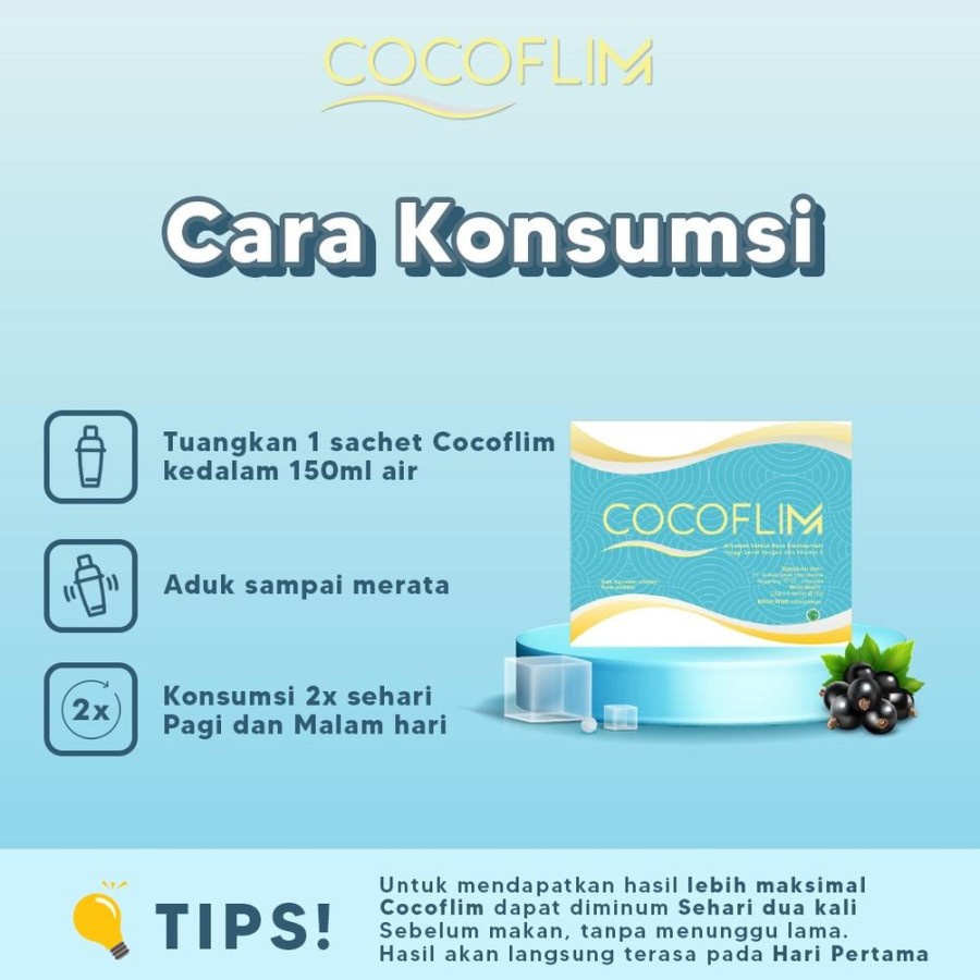 Cocoflim Serbuk Fiber 1 Box (15 Sachet) Coco Flim Minuman Suplemen Diet Detox Pelangsing Pelancar BAB Original 100% Official