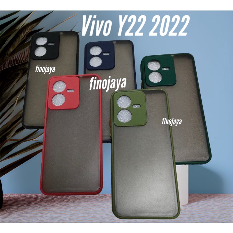 Softcase Aero My Choice Vivo Y22 2022 Silikon Casing Selicon Case Dove Pelindung Camera