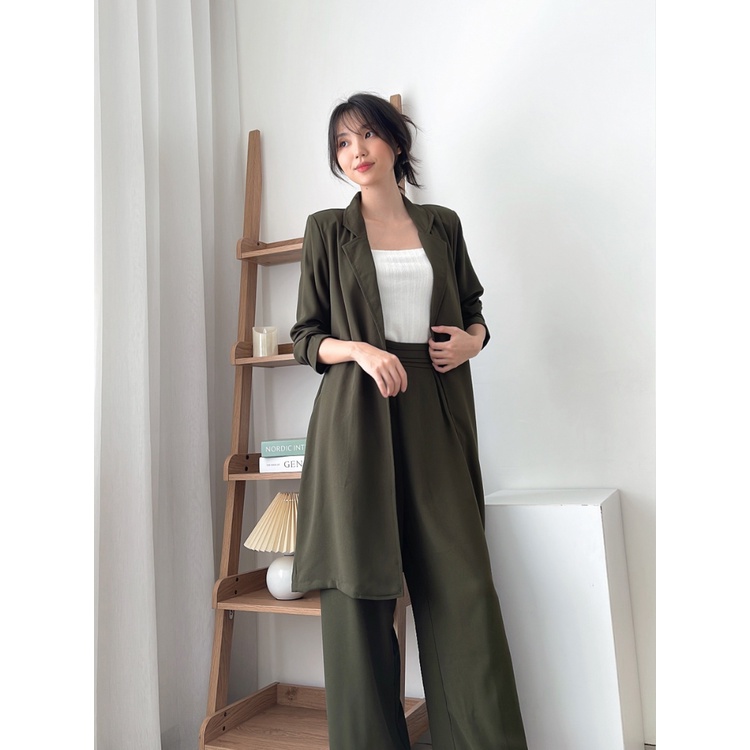 Kadaka O-0175 Long Outer Blazer Panjang Formal Wanita Flowy