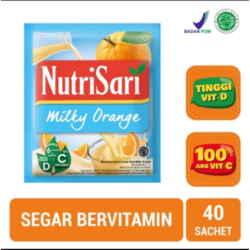 

NutriSari Milky Orange Harga Per1 Renteng/10pc