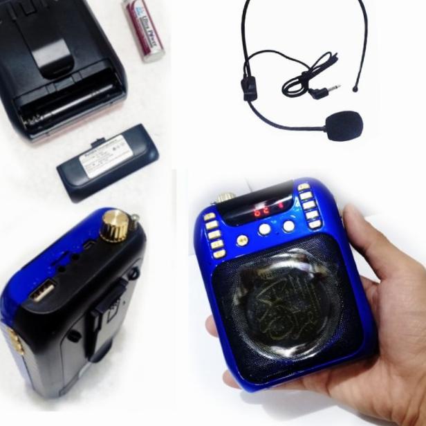 Speaker Mic Megaphone Portable Mini VDR V 1000RM Speaker Pinggang VDR