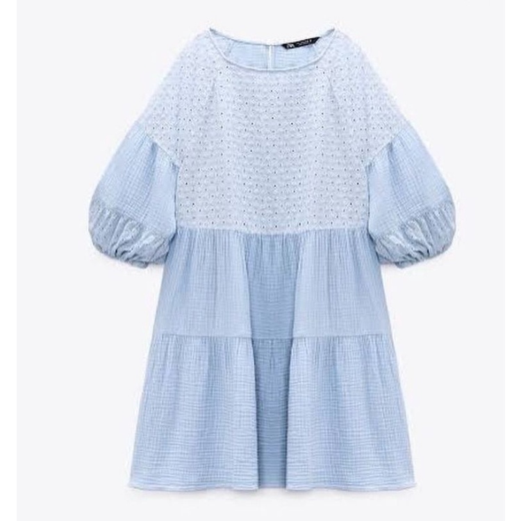 preloved zara poplin tiered dress (Booked)