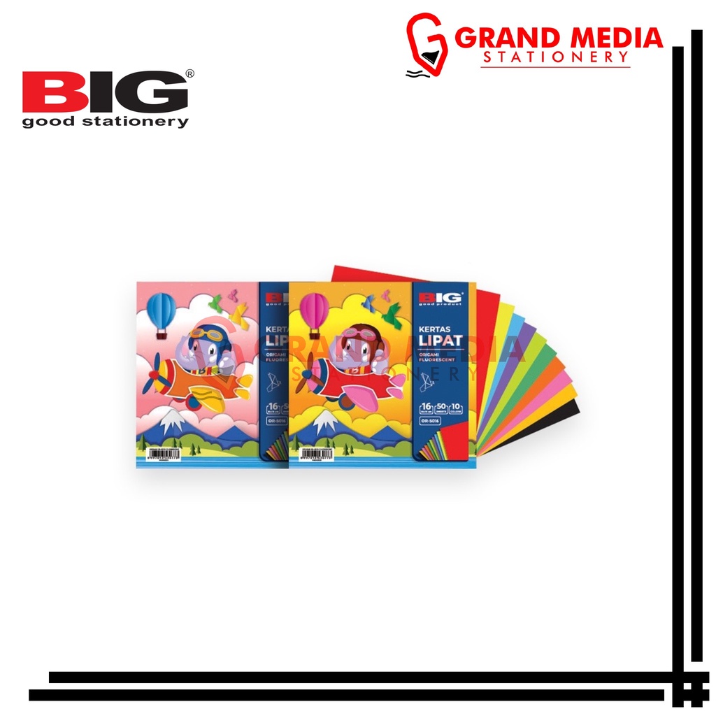

[GRAND MEDIA] KERTAS LIPAT / ORIGAMI BIG 2 SISI 16x16 50 LEMBAR