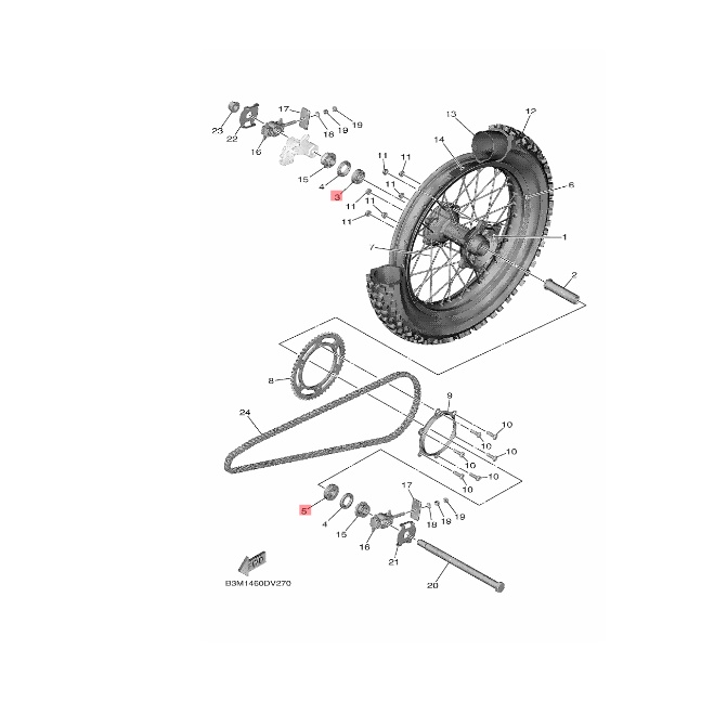 LAHER BEARING RODA BELAKANG KIRI DAN KANAN 6004 6204 RS WR 155 ORIGINAL YGP 93306-254Y6 93306-054XK