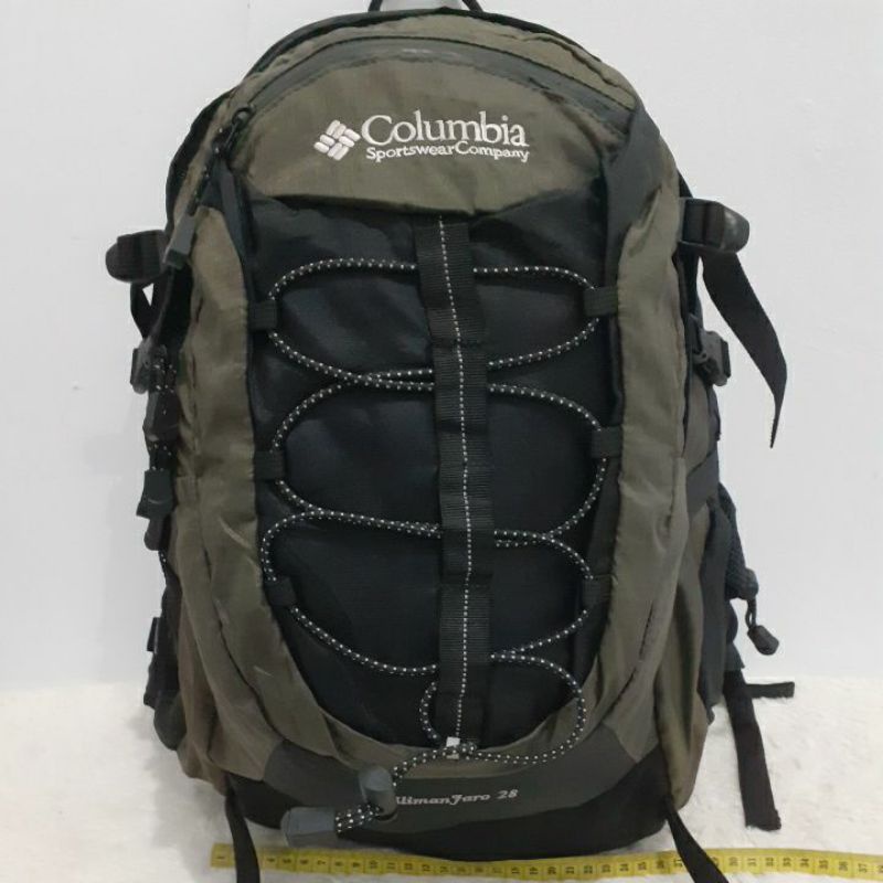 Tas Ransel Second / Preloved / COLUMBIA Kilimanjaro 28L Backpack Hijau Army / Bekas.