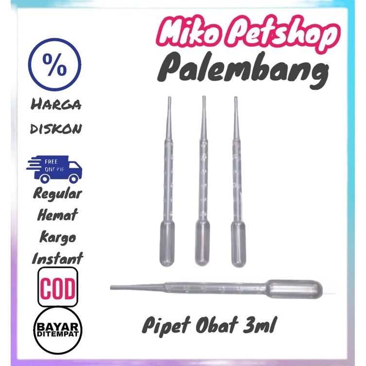 PIPET 3ml - Alat Bantu Suap Obat Kucing dan Anjing