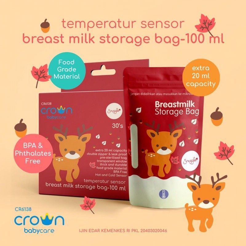 CROWN BABY CARE BREAST MILK 100ML | KANTUNG ASI