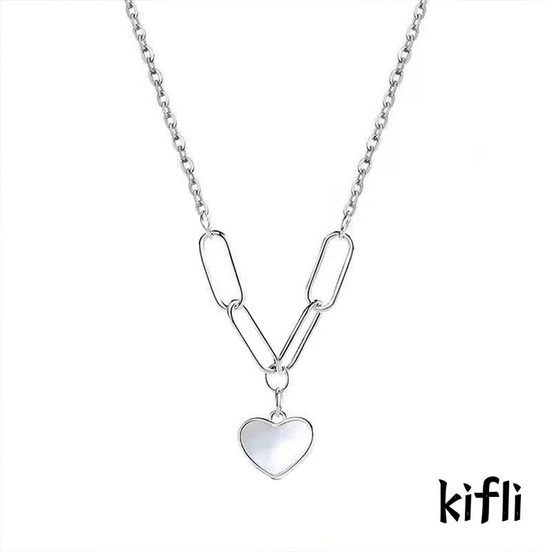 Kalung Rantai Dengan Liontin Bentuk Hati Untuk Wanita
