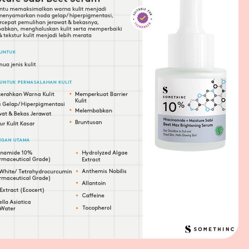 SOMETHINC 5% & 10% Niacinamide + Moisture Sabi Beet Max Brightening Serum 20ml & 40ml (ORIGINAL)