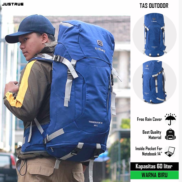 Tas Gunung Carrier 60L Backpack Travel Camping 60 Liter Ransel Hiking Outdoor Hangout Pendaki 201