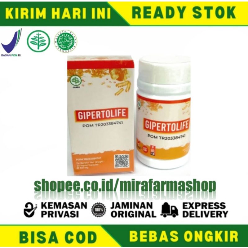 Gipertolife Kapsul Asli Ampuh Untuk Menurunkan Gejala Hipertensi 100% Original