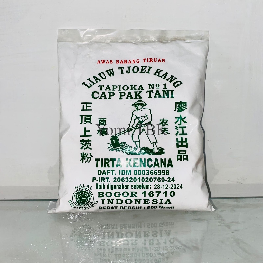 

LIAUW TJOEI KANG CAP PAK TANI Tepung Tapioka/Tepung Sagu/Tapioka Cap Tani - 500gr