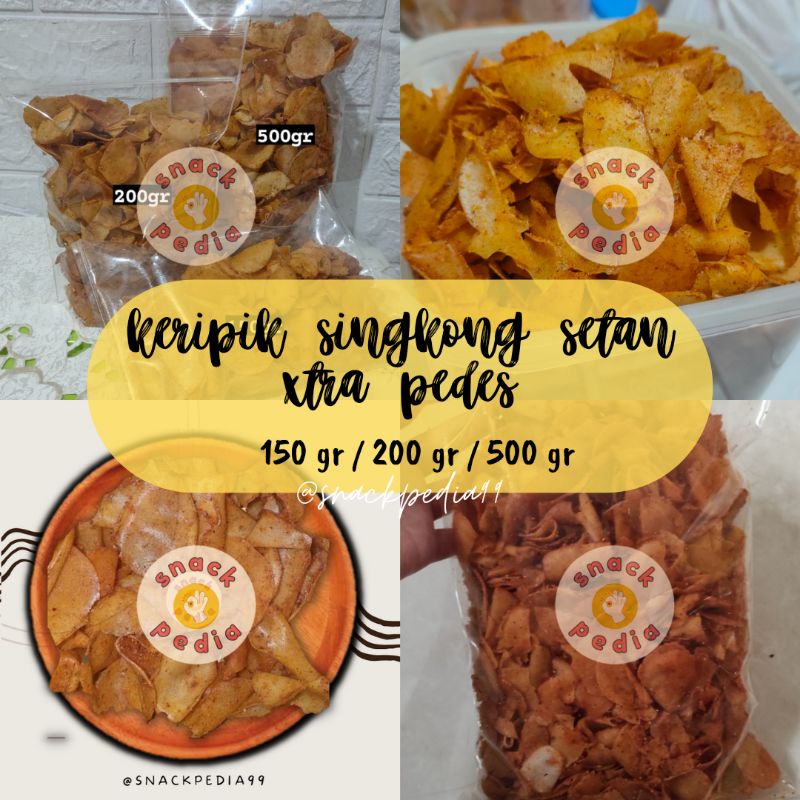

KERIPIK SINGKONG VIRAL XTRA PEDAS 500 GRAM BUAT NDRAKOR