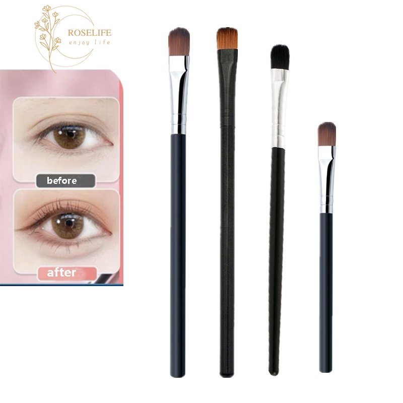 Roselife 1pc Brush Kosmetik / Makeup PRO Premium Bahan Bulu Sintetis Untuk Eyeshadow