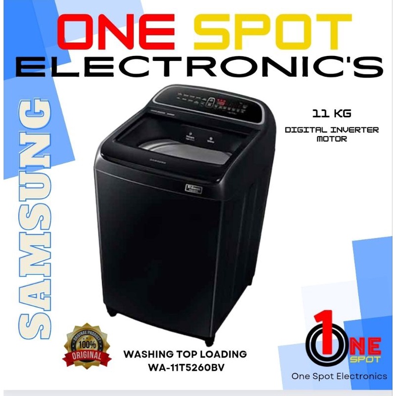 SAMSUNG MESIN CUCI WA11T5260BV WOBBLE 11 KG DIGITAL INVERTER MOTOR