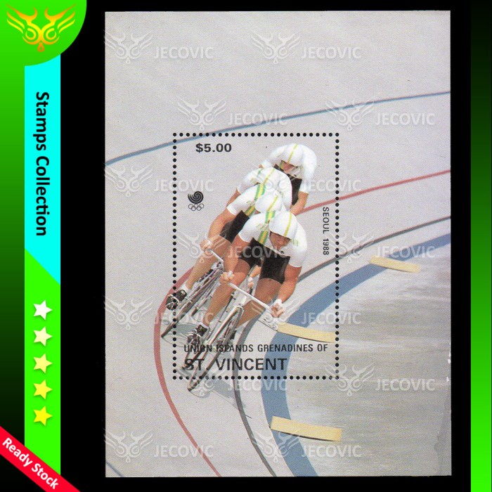 

St Vincent Cycling 1988, Prangko Souvenir Sheets