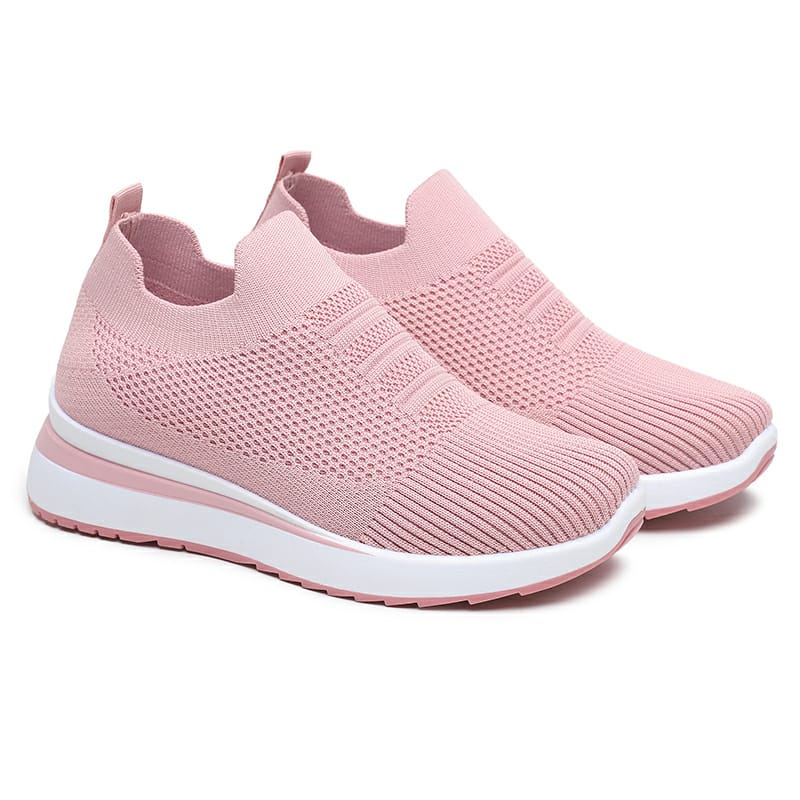 M Footwear - Sepatu Slip-On Rajut Wanita Import - CGA6141 Pink