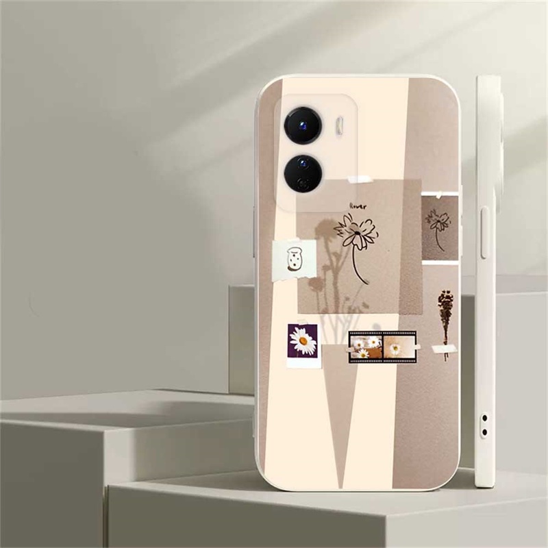 Casing Silikon OPPO A17 A57 2022 A77S A16 A16K A15 A54 A53 A12 A5S A7 A3S A11k A31 A52 A92 A94 A93 A37 F9 A1K Reno 7s 6f 5s Motif Bunga Daisy