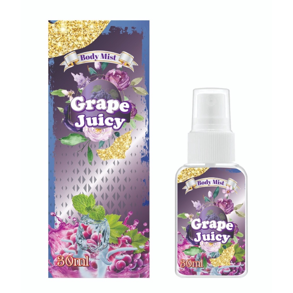 GEN - [BPOM] Parfum Body Mist Grape Juicy 30ml Premium / Body Mist Grape Juicy 30ml Best Seller / Parfum Unisex Tahan Lama
