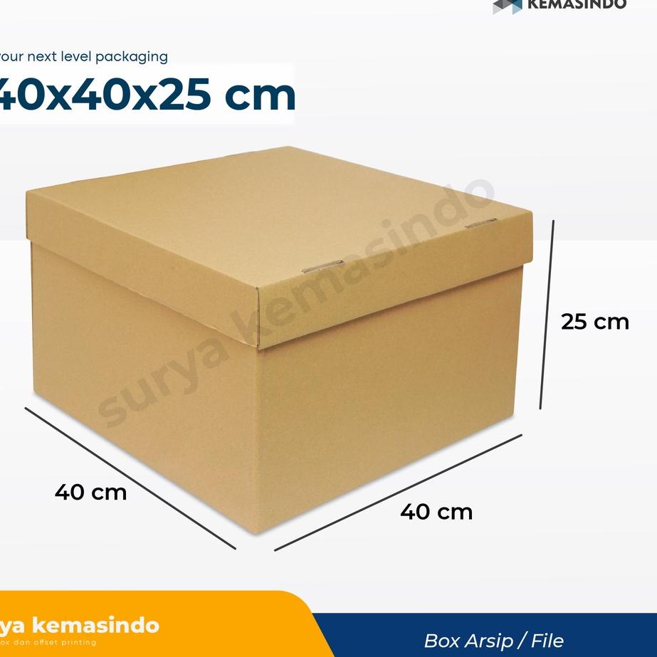 

ㅎ Box 40x40x25 cm (Set Top/Bot Asia) Kardus/Karton/Paking/Polos/Hampers/Boneka/Buah/Puding/Tart ゲ