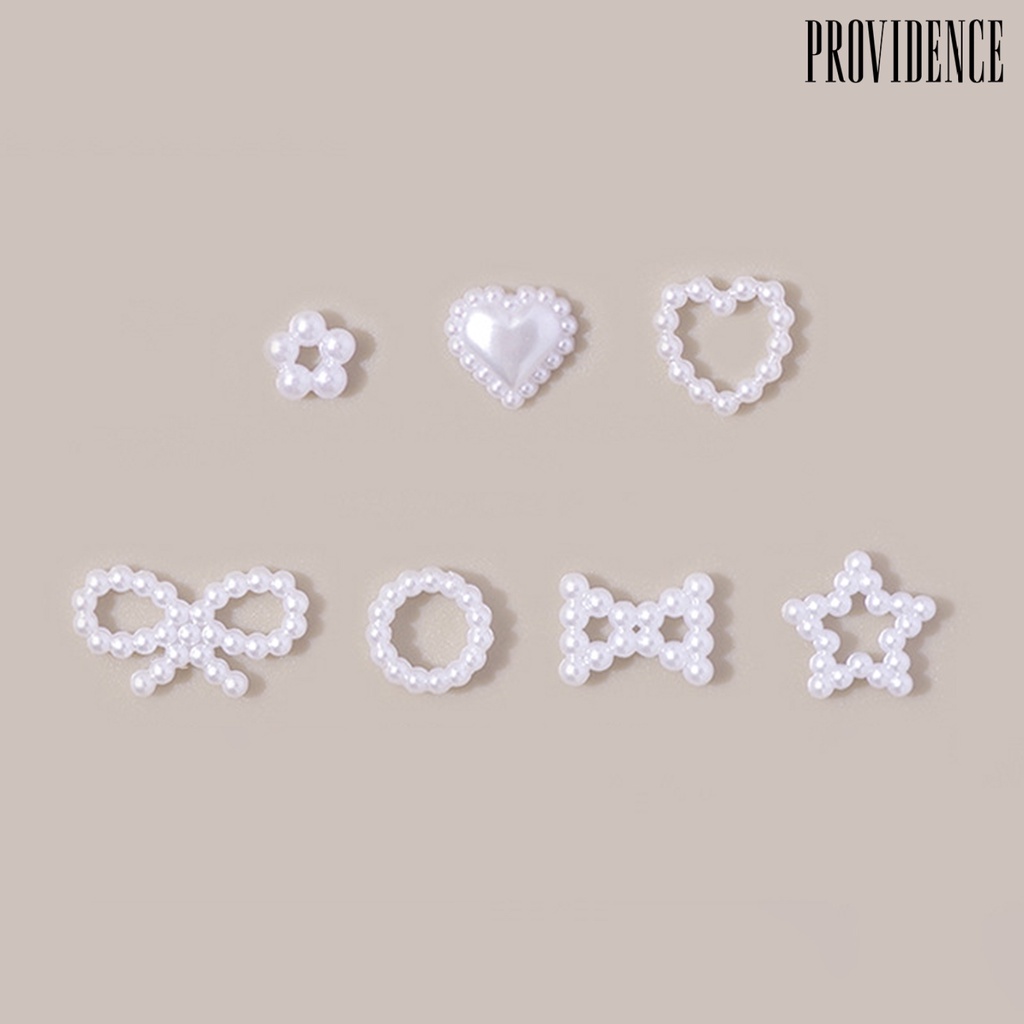 Providence 50Pcs / Set Berlian Imitasi Bentuk Hati / Bunga / Geometri 3D Untuk Dekorasi Nail Art