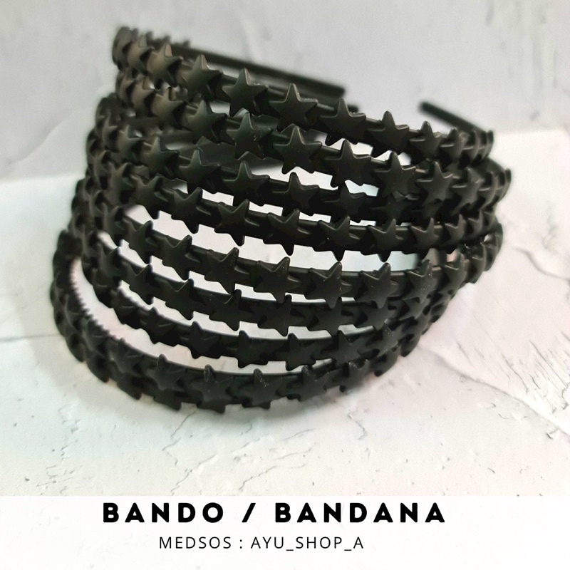 Bando Bandana Korean Style Bando Warna Hitam