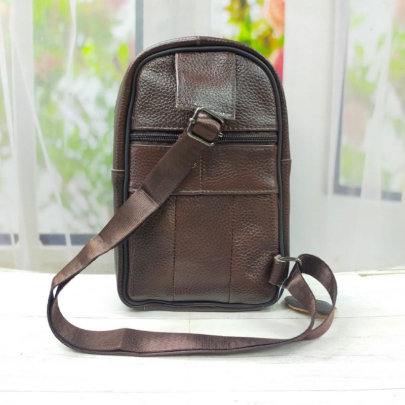 Tas selempang pria kulit impor Tas slingbag kulit pria impor