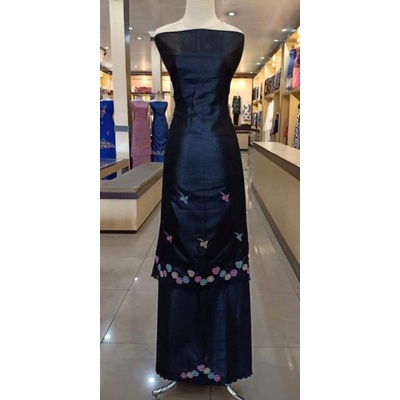 bahan baju kurung di bordir kerancang khas Bukittinggi, bahan lemon