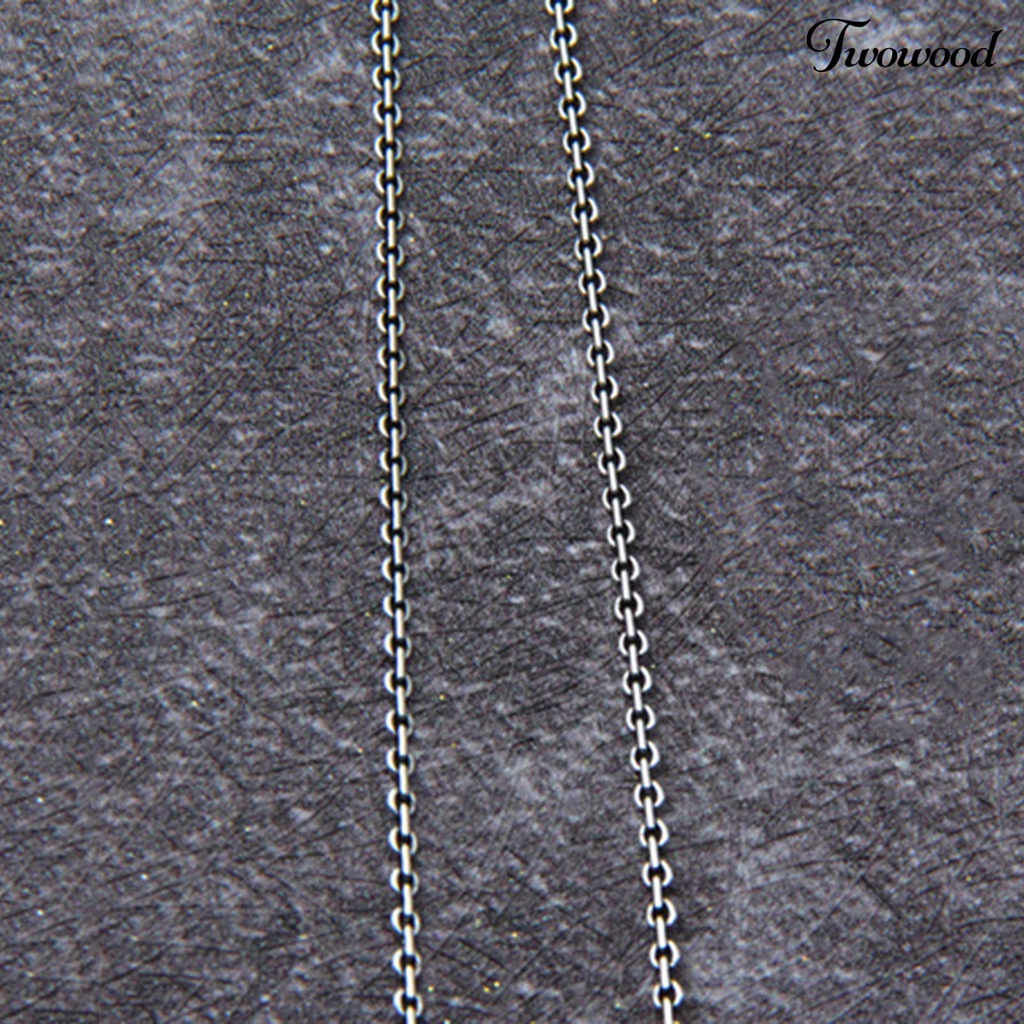 Kalung Rantai Klavikula Pendek Bahan 925 Silver Gaya Retro Hip Hop Untuk Unisex