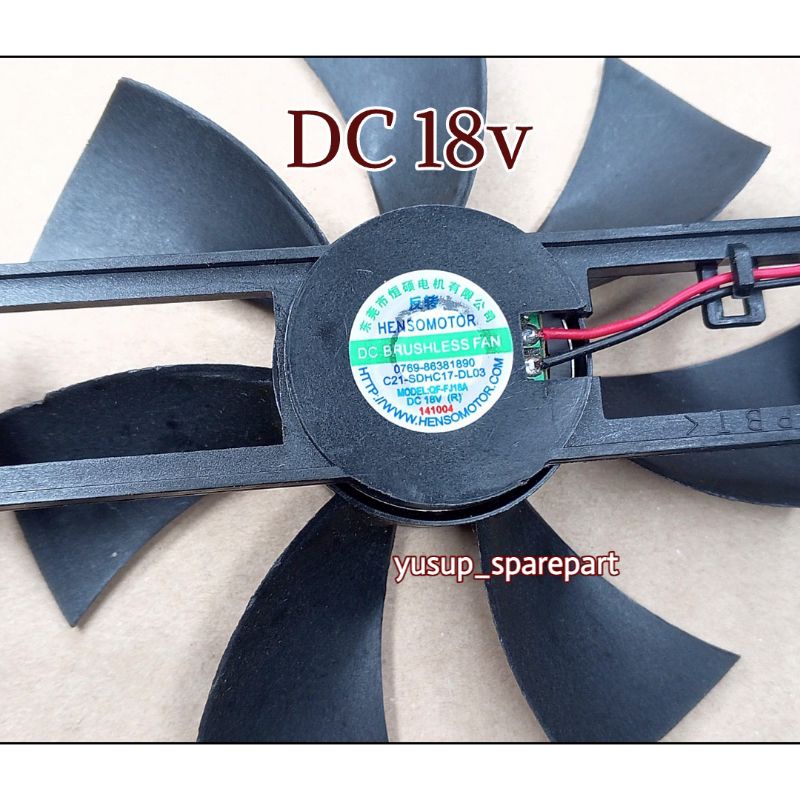 Baling baling plastik Kompor Induksi Brushless Cooling Fan DC 18V