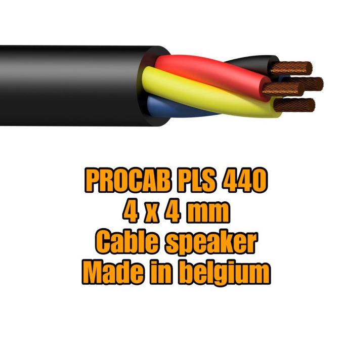 Eceran 5 Mtr  Procab Ls 440 Made In Belgium - Cable Speaker 4X4 Mm