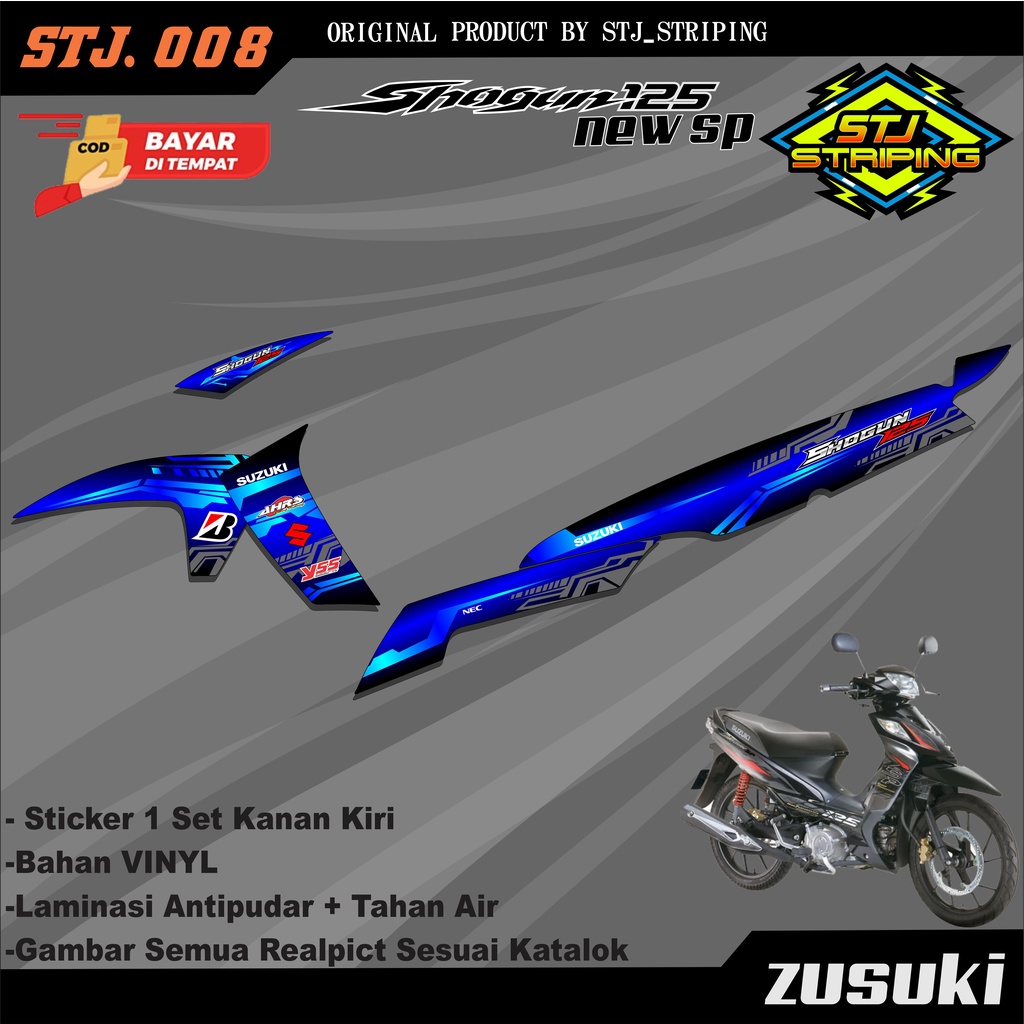 Sticker Striping SHOGUN NEW SP - Stiker Striping  Variasi Motor SHOGUN 125 SP Desain Racing STJ.008