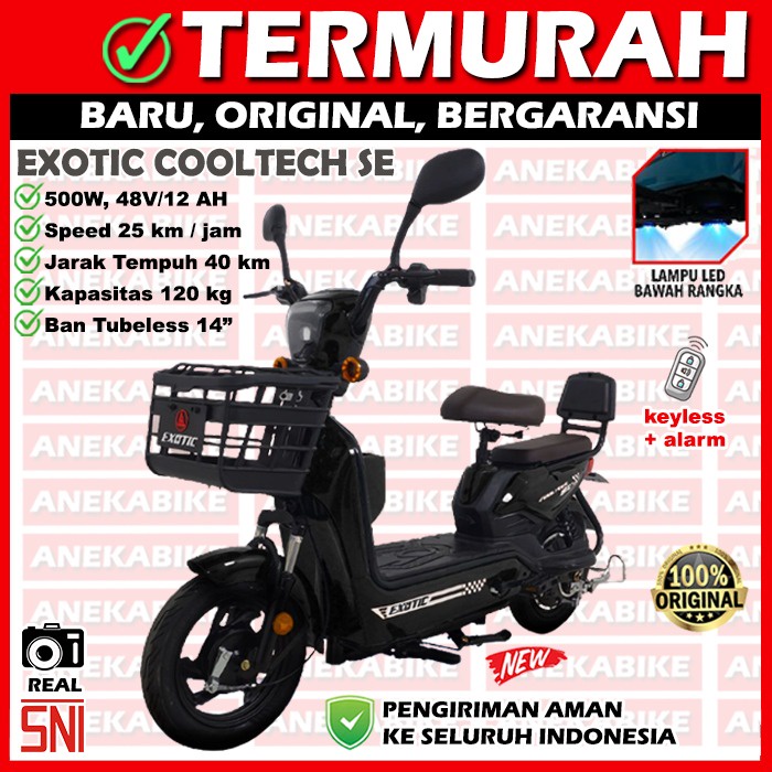 New Sepeda Listrik Dewasa Exotic Cooltech Minion Murah Garansi Resmi