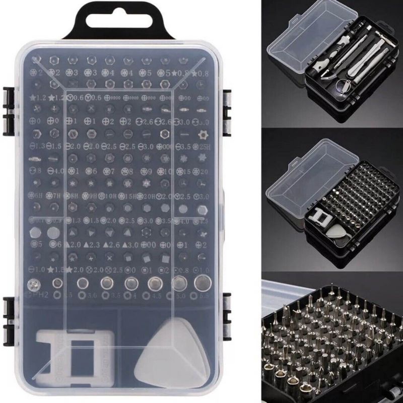 Alat reparasi service obeng toolkit set 115 in 1 elektronik jam hp laptop