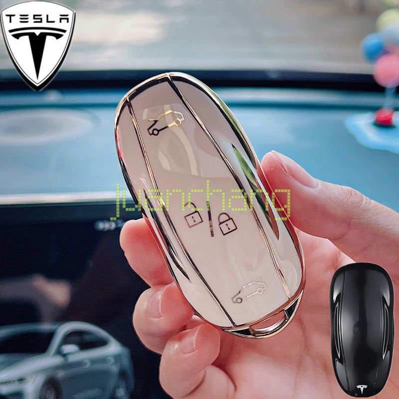 Casing Kunci Mobil Bahan TPU Untuk Tesla Model 3 Y Model S Model X