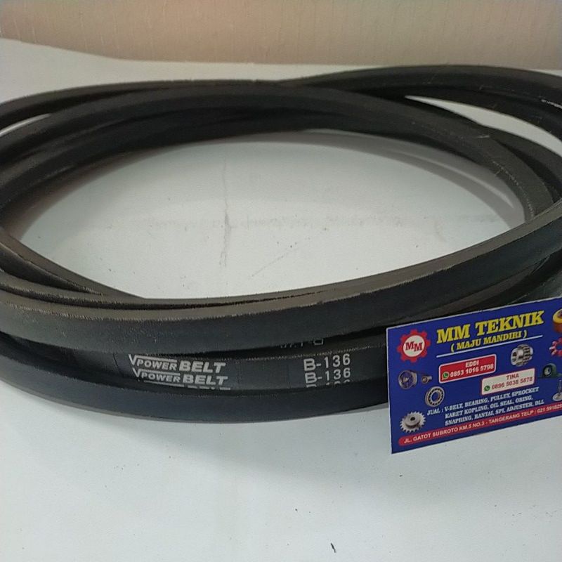 Vanbelt B134 B135 B136 Tali Ban Kipas Bando Mbi Mitsuboshi VPower Van Fan Belt B 134 135 136 V- V Pan Panbelt Fanbelt B-134 B-135 B-136