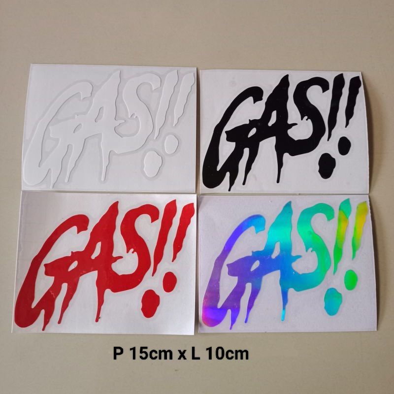 Cutting Sticker GAS Stiker Gas motor helm viral