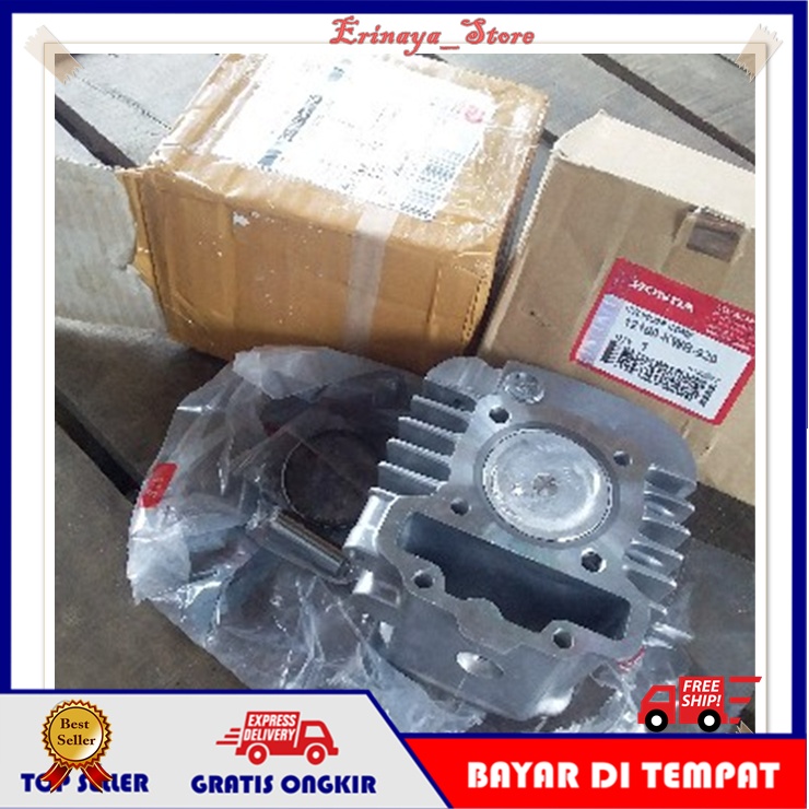 ORIGINAL AHM Silinder Blok Cylinder Block Seher Piston Motor Honda Blade Revo 110 Absolute KWB Old L