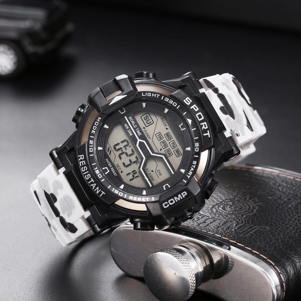 JAM Tangan PRIA Water Resist STRAP RUbber Import Water poof WATCH analog sport MEN M50 M49 M06