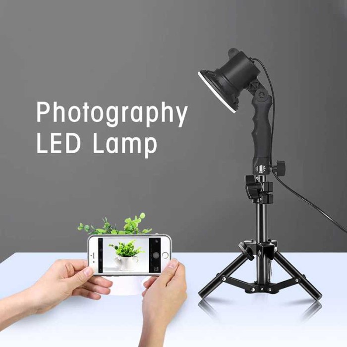 Lampu Portable Photo Studio 12W 5500K Plus Light Stand 37cm PSX-51