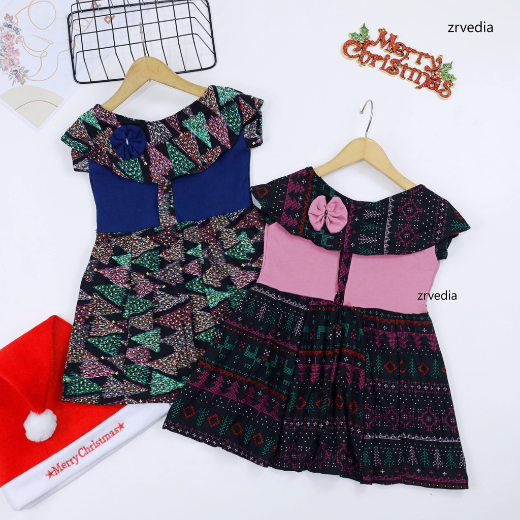 [NATAL] Dress Evelin uk Bayi - 2 Tahun / Dres Yukensi Baby Baju Anak Perempuan Gaun Pesta Murah Kiosbalitaaprillia